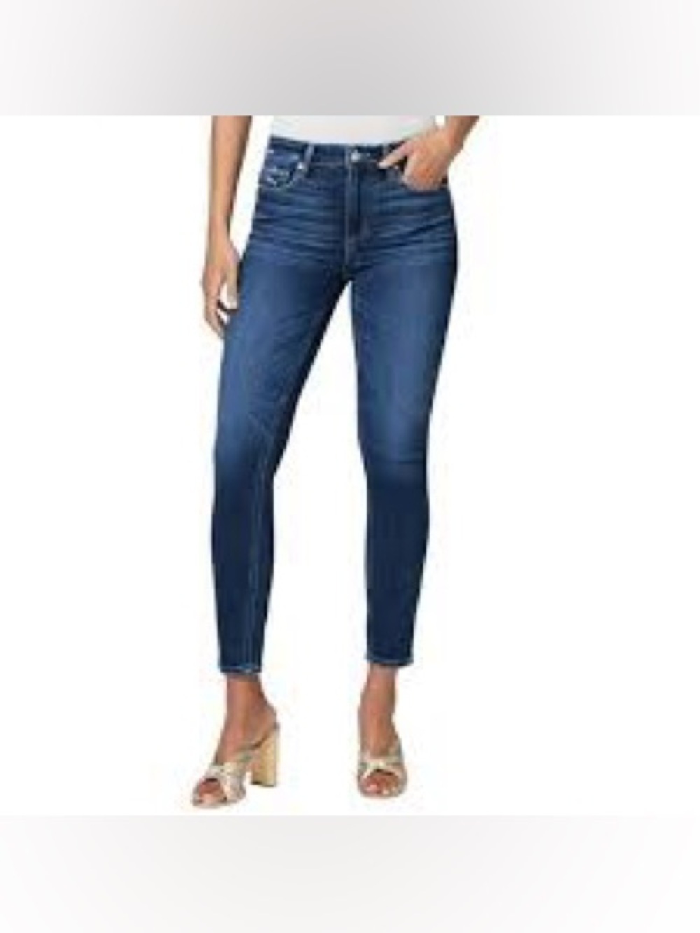 PAIGE Blue Hoxton Ankle Skinny Jeans Modern Fit